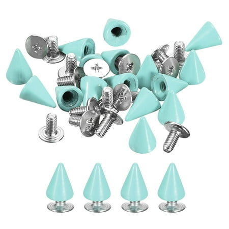 

20 Sets Cone Spikes Studs 7x10mm Studs and Spike Screw Back Rivet Green