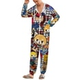 thumbnail image 2 of Aggretsuko Unisex Onesie Pajamas Zipper Jumpsuit Hooded One Piece Sleepwear for Family Mens Womens, 2 of 8