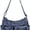 Dark Blue, variant on Sunyuer Washed Denim Crossbody Bag for Women, Large Capacity Multi Pocket Casual Shoulder Handbag, Vintage Adjustable Strap Messenger Purse, Trendy Daily Hobo Bag