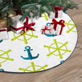 thumbnail image 3 of FMSHPON Ship Steering Wheel Xmas Christmas Tree Skirt Stand Mat for Holiday Party Decoration Indoor Outdoor 48 inches, 3 of 3