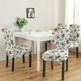 thumbnail image 5 of Vintage Floral Dining Chair Covers Set of 6,Removable Washable Parsons Chair slipcovers,Kitchen Spring Summer Decor Chair Seat Cover Protectors(Vintage,6 Pack), 5 of 6