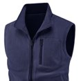 thumbnail image 7 of Zysthvn Fall Vests for Men Casual Full Zip Fleece Mens Jackets Solid Sleeveless Stand Collar with Pockets Outerwear, 7 of 7