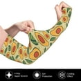 thumbnail image 3 of Uemuo Leaves Avocado Printed Arm Sleeves, Cooling UV Sun Protection Sports Compression for Men/Women, 3 of 8