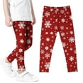thumbnail image 6 of Atogsazn Kids Girls Christmas Legging Pants Children Casual Slim Leg Stretchy Leggings Outfit Clothing Trousers Red 6-7 Years Fashion, 6 of 8