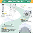 thumbnail image 5 of Hoteel 10x10 Pop up Canopy Tent Commercial Instant Canopy with 4 Sidewalls & Sandbags, UPF 50+ All Season Portable Tent for Parties Beach Camping Party Event Shelter Sun Shade, White, 5 of 8