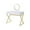 White, variant on GZXS Vanity Desk with Round Mirror and 2 Drawers, White Makeup Table with Jewelry Tray and Golden Metal Legs, 42" Dressing Table for Bedroom