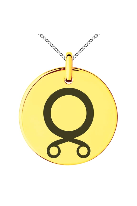 Stainless Steel Troll Cross Viking Norse Engraved Small Medallion Circle Charm Pendant Necklace