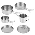 thumbnail image 4 of Tazón De Barbacoa De Acero Inoxidable, Juego De Utensilios De Cocina Para Acampar, Olla Plegable Portátil Para Exteriores, Juego De Cocina De Picnic De 8 Piezas, Equipo De, 4 of 7