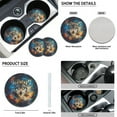 thumbnail image 5 of Renewold Wolf Galaxy Blue Car Accessories Full Set, Universal Car Seat Covers Steering Wheel Cover Seat Belt Pads Cup Holder Key Chains 11 PCS Car Accessories Universal Fit for Most Vehicles, 5 of 7