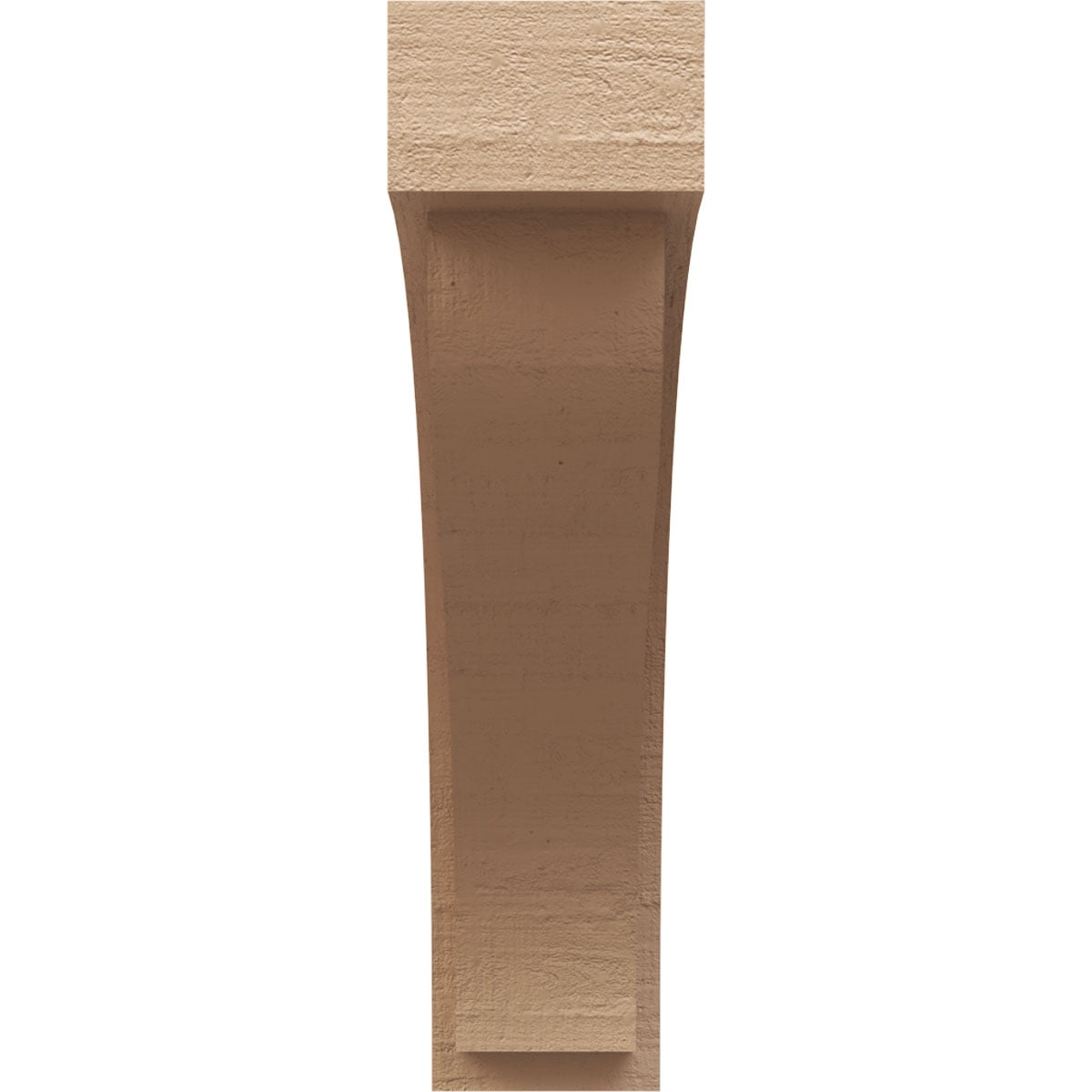 9"W x 36"D x 36"H Thin Helena Rough Cedar Woodgrain TimberThane Corbel, Primed Tan