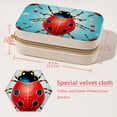 thumbnail image 5 of Ladybird Velvet Necklace Holder: Portable Travel Organizer Box with Removable Compartment - Great Gift for Any Occasion, 5 of 7