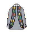 thumbnail image 3 of Colorful Bigfoot Pattern Backpack for School,Schoolbag with Adjustable Shoulder Straps & Padded Back,15.3"x11"x6.7", 3 of 6