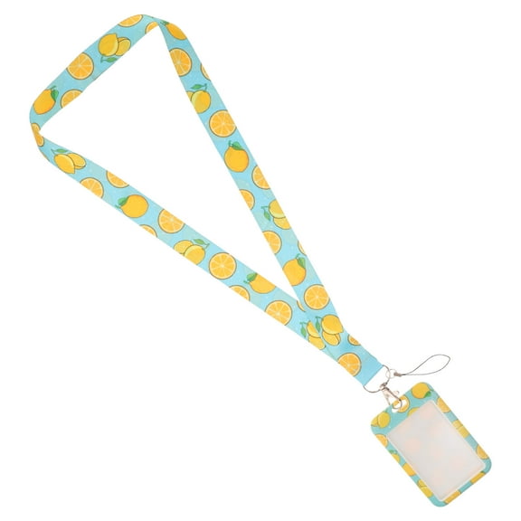 3 PCS Card Holder Badge Lemon Chain Lanyard for Keys Student