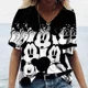 thumbnail image 4 of Tops para mujer, camisetas con cuello en V en 3D con estampado de Mickey Mouse de Disney, ropa Harajuku, pulóver informal holgado de manga corta, camisetas con gráficos, 4 of 5
