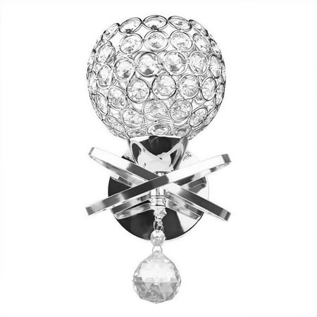 

Htovila Crystal Wall Sconces Bedroom Wall Round Modern Bedside Wall Dining Room Hallway Fixture E26E27 Socket (Bulb NOT included)/