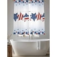 thumbnail image 6 of Sheer Curtains 72 Inches Long, 4th of July Light Filtering Window Curtains for Living Room, American Star Blue Ombre Independence Day Rod Pocket Voile Sheer Curtain Drapes, 52"W x 72"L, 2 Panels, 6 of 8