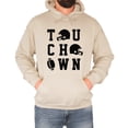 thumbnail image 5 of Touchdown Football Hoodie Distressed Game Day Tailgate Pullover Sweatshirt, Sand, L, 5 of 8