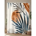 thumbnail image 4 of Bohemian Nordic Shower Curtain, Green Orange Simple Abstract Leaves Waterproof Shower Curtain Set with 12 Hooks Lightweight Washable Fabric Shower Curtains for Bathroom 36x72 Inches, 4 of 6