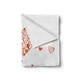 thumbnail image 2 of Valentines Soft Flannel Fleece Blanket, Girl Cycling with Big Heart Woman Love Romantic Day Celebration Life Print, Cozy Plush for Indoor and Outdoor Use, 50" x 70", Red Black White, by Ambesonne, 2 of 6
