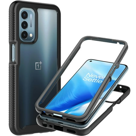 CoverON for OnePlus Nord N200 5G Phone Case, Military Grade Full Body Rugged Slim Fit Clear Cover, Black