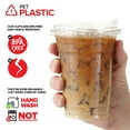 thumbnail image 3 of 16 oz Clear Plastic Cups with Lids Disposable, Togo Drinking Cup with Strawless Sip Lid for Smoothie, Cold Brew Iced Coffee, Lemonade, Ice Latte, Boba, Party Drinks, Bulk, 16 Ounce (Set of 50), 3 of 7