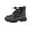 Black, variant on Toddler Baby Girls Ankle Boots Lace Up Cute Soft Booties Hiking Shoes Side Zipper Short Boot