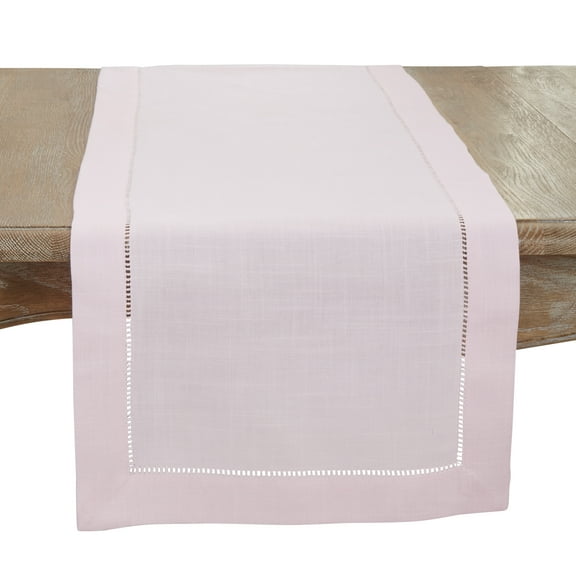Saro Lifestyle Hemstitched Border Table Runner 16"x54"