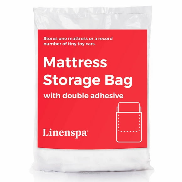 Linenspa Heavy Duty Mattress Storage Bag with Double Adhesive Closure, Queen