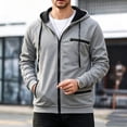 thumbnail image 6 of LYSMORA Men's Contrast Lined Full Zip Hoodie Jacket, Multi Zipper Pocket Raglan Long Sleeve Casual Athletic Zip Up Sweatshirt, 6 of 6