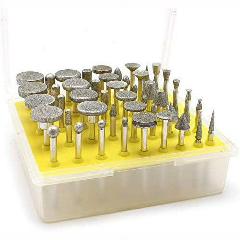 Drilax 50 Pieces Diamond Drill Bit Burr Set Grit 120 Sea Glass for Crafts  Rocks Marble Porcelain Hand Drill Jewelry Making Lapidary Engraving  Compatible with Dremel Tool Accessories 1/8 Inch - Yahoo Shopping