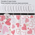 thumbnail image 4 of Valentine''s Day Shower Curtain, Sweet Pink Heart Shower Curtain Set for Bathroom Waterproof Fabric Romantic Shower Curtain with Hooks, 72x72 Inch, 4 of 5