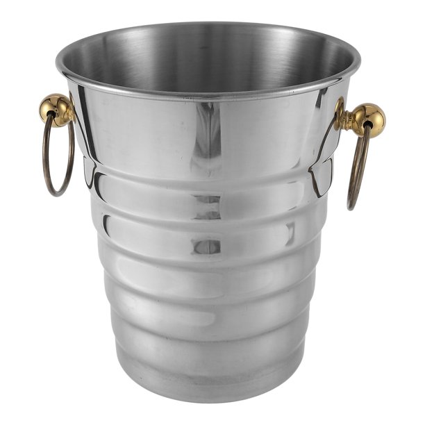 Cubo de champán de acero inoxidable PENGJJMXG 5 l dorado