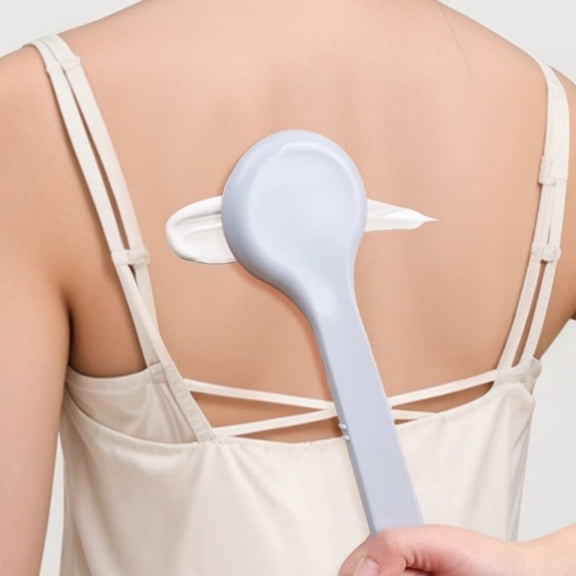 Back Lotion Applicator Sponge Brush With Long Handle Back Applicator With Gray Washable Sponge Pad And Moisturizing Applicator For Back Legs And Feet. Bathroom Products