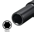 thumbnail image 3 of Uxcell 1/2" Drive by 12mm Deep Impact Socket, Heat-Treated CR-V Steel 3.15" Length, 6-Point Metric Sizes, 3 of 5