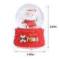 thumbnail image 3 of Tarmeek Christmas Snow Globes Music Box, Santa Claus Decorative Light Ornaments, Xmas Snowman Music Box Tabletop Decorations for Holiday Party Home Decor Christmas Decoration Indoor, 3 of 7