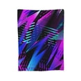 thumbnail image 7 of DouZhe Ultra-Soft Micro Fleece Lightweight Flannel Bed Blanket, Cyberpunk Geometry Texture Print Cozy Warm Throw Blankets, 50"x40", 7 of 7