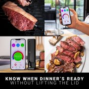 MEATER SE: Smart Bluetooth Meat Thermometer | Wireless Probe for Oven, Grilling, Smoking, BBQ & Air Fryer | Dual Sensors & Guided Cook System | Black Charger