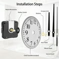 6Pcs Quartz DIY Wall Clock, Clock Numerals Kit, Movement Mechanism