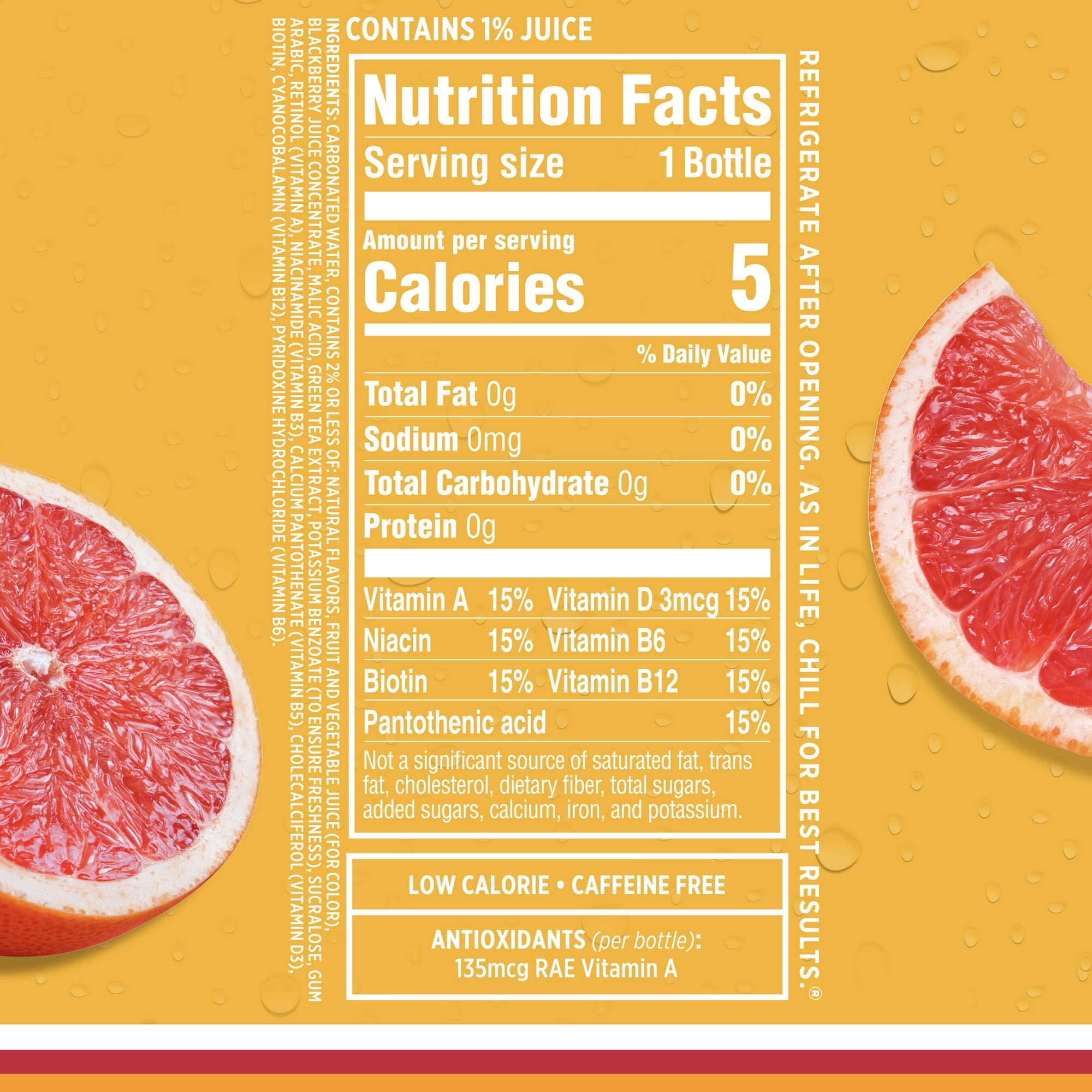 Sparkling Ice® Naturally Flavored Sparkling Water, Pink Grapefruit 17 fl oz Plastic Bottle (Pack of 4)