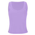 thumbnail image 5 of Adjustable Strap Camisole Shirts for Women Built in Removable Pads Stretchy Breathable Lightweight Tops for Daily Working Relaxing Sports Seamless Side Seams Tank (Purple,L), 5 of 9