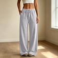 thumbnail image 6 of shoper Wide Leg Sweatpants for Women Low Rise Baggy Casual Y2K Drawstring Lounge Track Pants with Pockets 2026 Fall Winter (Light Gray,L), 6 of 8