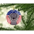 thumbnail image 2 of American Flag and Weimaraner Ceramic Ornament, 2 of 3