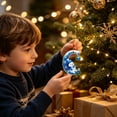 thumbnail image 4 of QISIWOLE Blue Christmas C-Letter Ornaments with Snowman Design, 3.15 Plastic Initial Alphabet Hanging Ornament, Personalized Gift for Christmas Tree Indoor Home Decor, 4 of 7