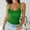 Green, variant on Munlar Tank Tops for Women 2025 Khaki Ribbed Camisole Slim Sleeveless Square Neck Spaghetti Straps Solid Color Blouse