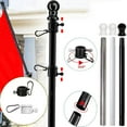thumbnail image 4 of NWOKYZGH Wall Mounted Flagpole Kit with Winding 360 Degree Rotating Ring Stainless Steel Flagpole Kit Suitable for Houses Gardens Courtyards Outdoor Fences, 4 of 4