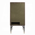 thumbnail image 3 of Wine Cabinet, Industrial Retro Chrome Metal, 65 Inch, Silver and Black, 3 of 3