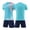 Sky Blue, variant on KVPLBQFD Kids Boys 2 Piece Set Moisture Wicking Shirt + Lightweight Shorts Sets for Tween Baseball Training Sports Uniform Boy Summer Clothes