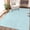Mint Green, variant on 2'x6' ZACOO Grid Weave Textured Area Rug Low Pile Wear Resistant Machine Washable for Living Room Entryway Dining Room, Earth Gray