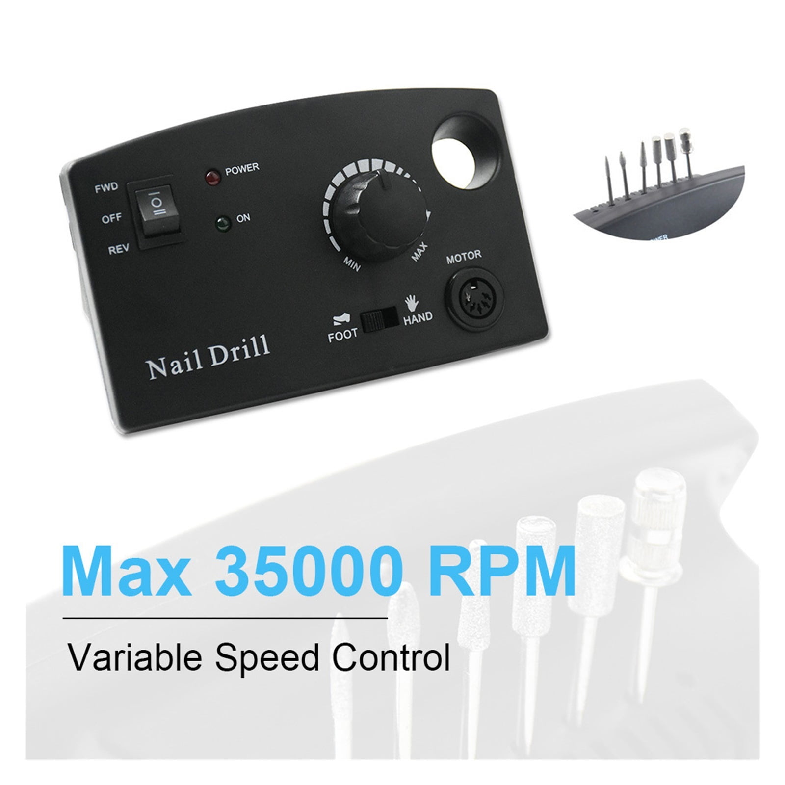 Electric Nail Drill Machine, Professional Rechargeable 35000RPM Manicure Machine, Nail Drill Machine For Manicure Pedicure Nail Art ,Low Noise