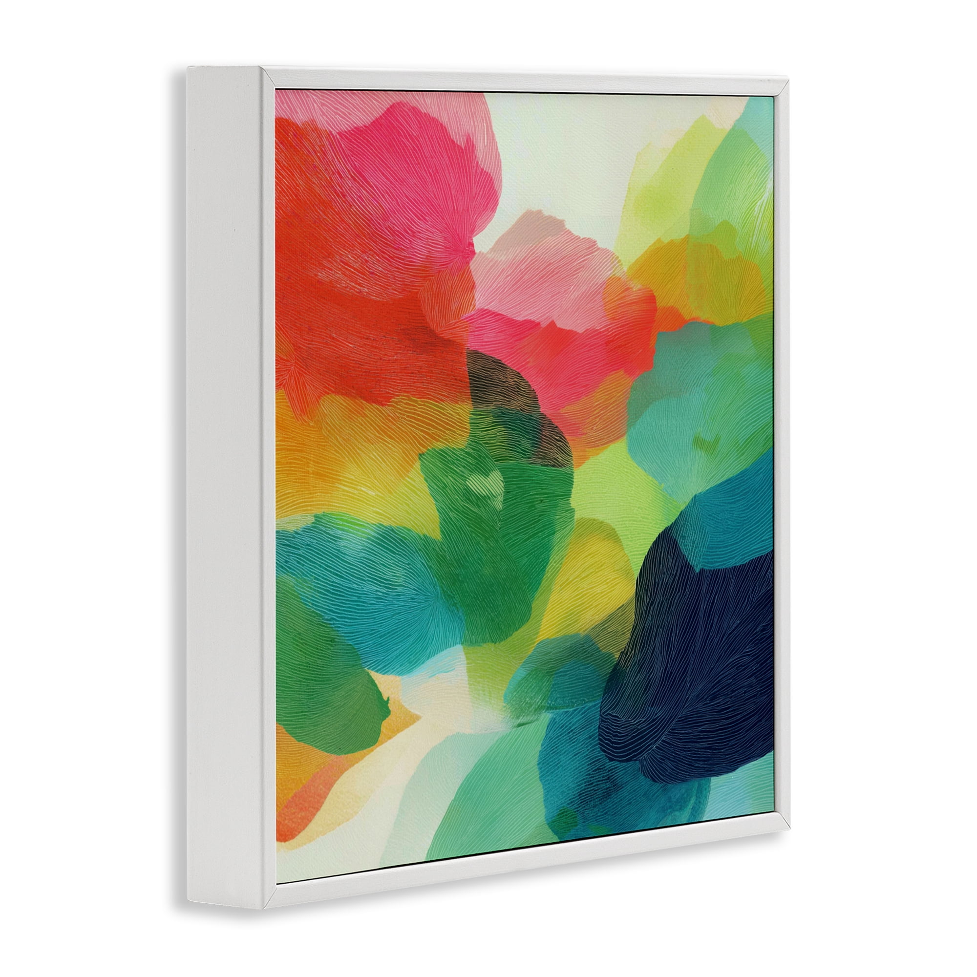 Stupell Industries Vivid Flowing Color Field White Framed Giclee Art, design by Chromatic Storm Studio